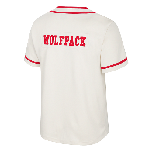 NC State Wolfpack Youth Cream Wolfhead Baseball Jersey