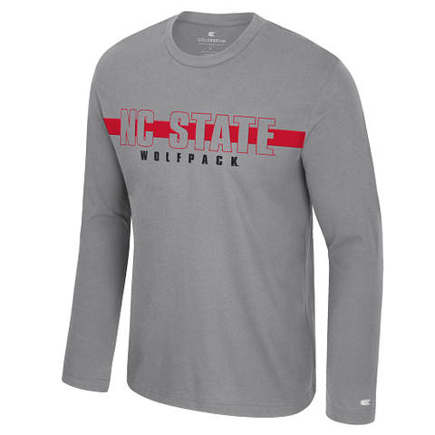 NC State Wolfpack Men's Grey Long Sleeve T-Shirt