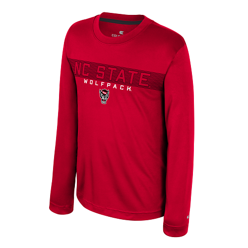 NC State Wolfpack Youth Red Long Sleeve Performance T-Shirt