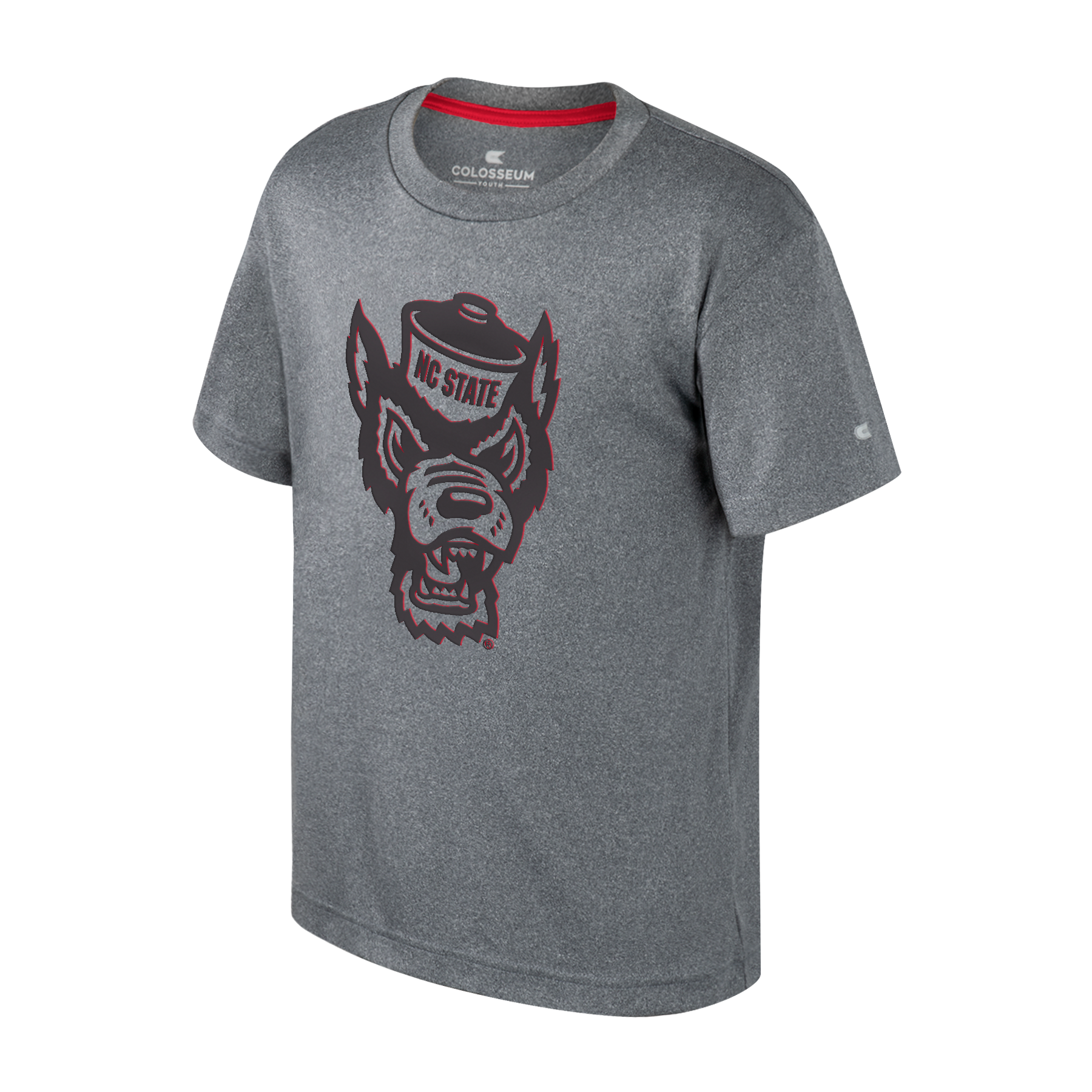 NC State Wolfpack Colosseum Youth Heathered Charcoal Very Metal T-Shirt