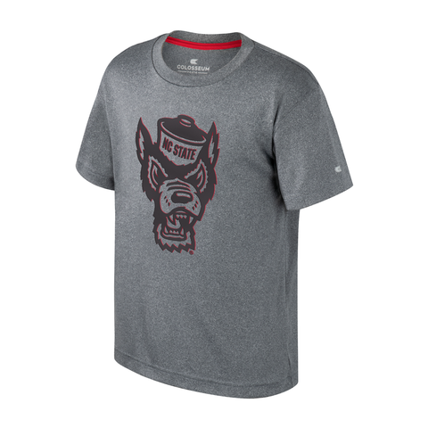 NC State Wolfpack Colosseum Youth Heathered Charcoal Very Metal T-Shirt