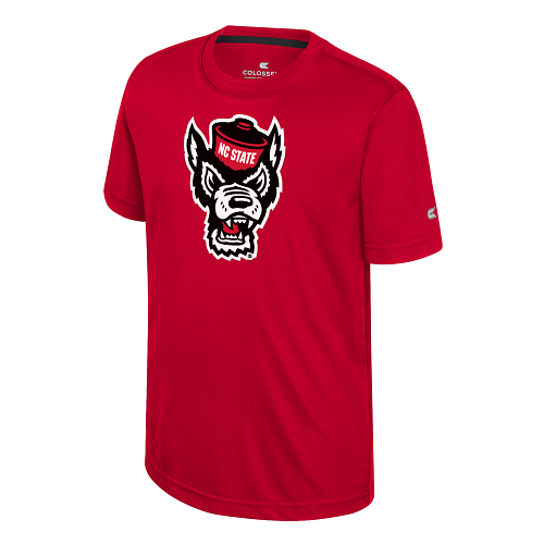 NC State Wolfpack Colosseum Youth Red Wolfhead Athletic T-Shirt