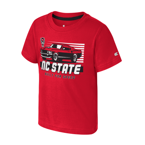 NC State Wolfpack Colosseum Toddler Red Muscle Car T-Shirt