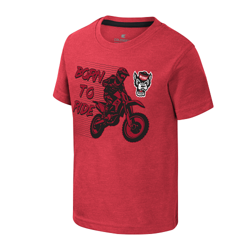 NC State Wolfpack Toddler Red "Born to Ride" T-Shirt