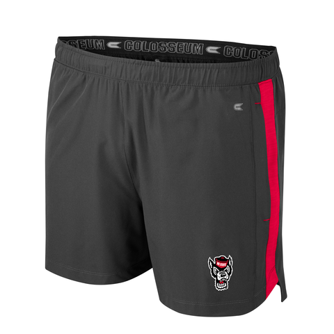 NC State Wolfpack Colosseum Charcoal Wolfhead 5" Langmore Shorts