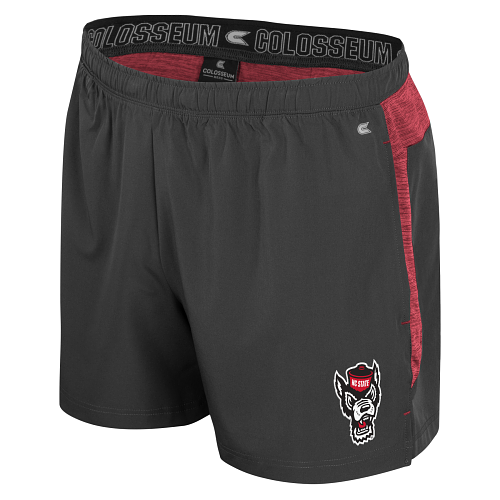 NC State Wolfpack Men's 5" Charcoal Wolfhead Shorts