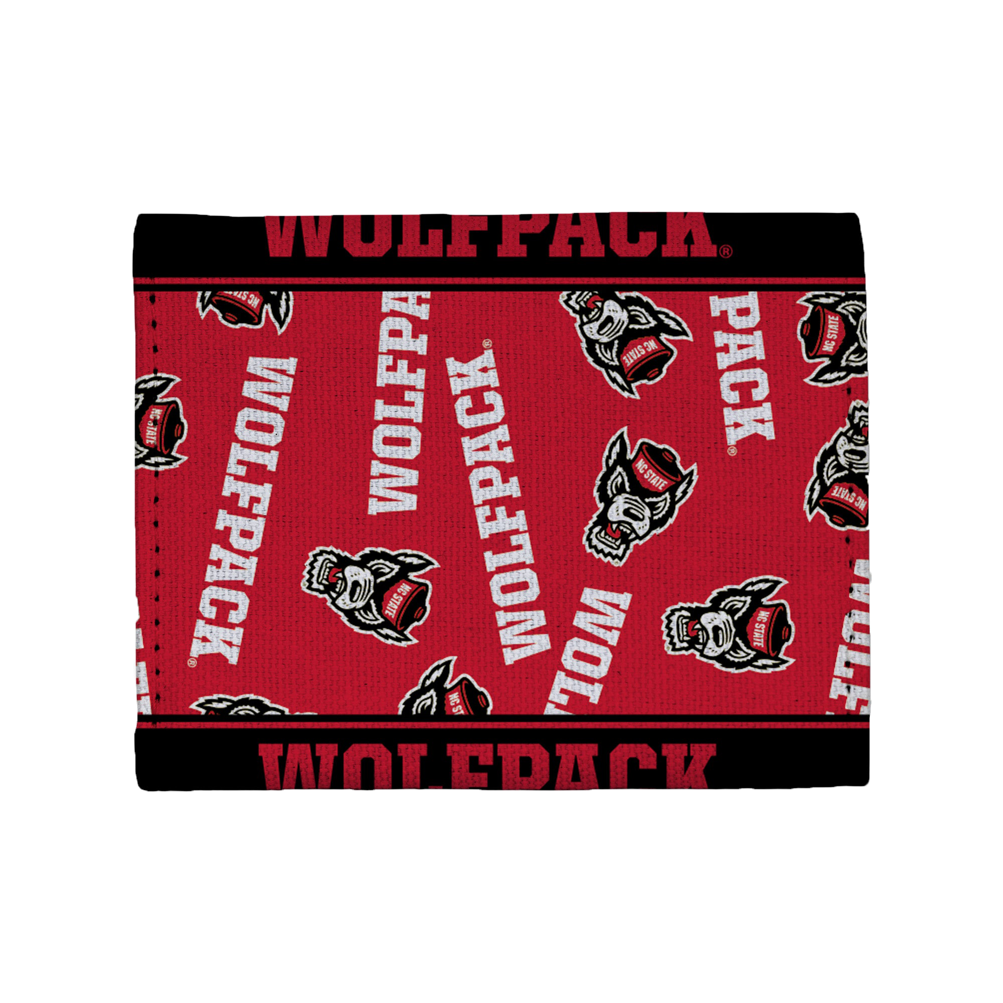 NC State Wolfpack Rico All Over Logo Trifold Wallet