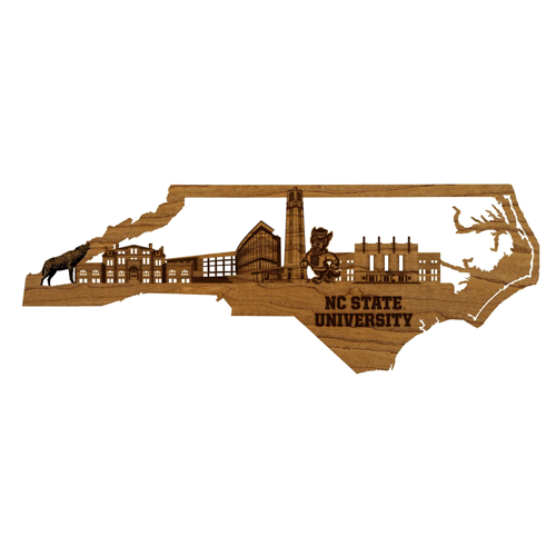 NC State Wolfpack LazerEdge Medium University Skyline Cherry Bundle