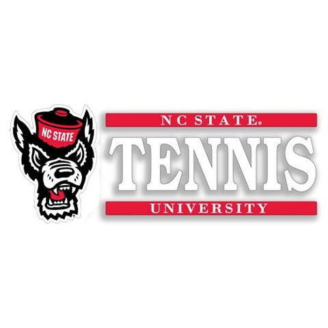 NC State Wolfpack Wolfhead Tennis Decal