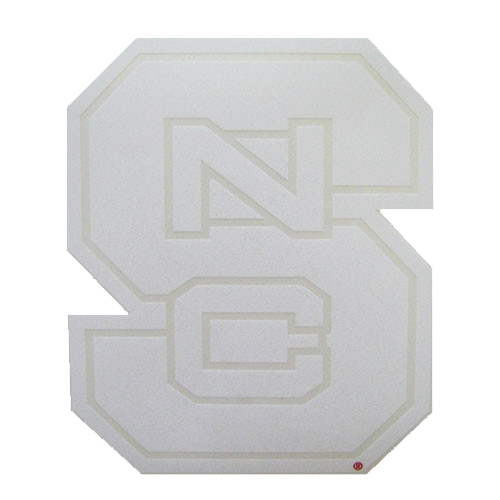 NC State Wolfpack White Block S Vinyl Decal