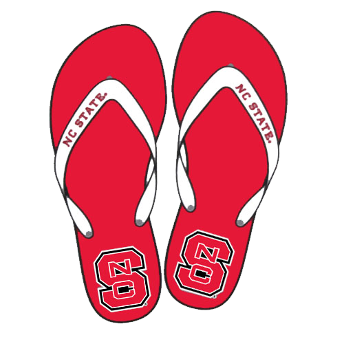 NC State Wolfpack Flip-Flop Vinyl Decal