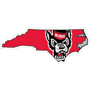 NC State Wolfpack State Outline Wolfhead Decal