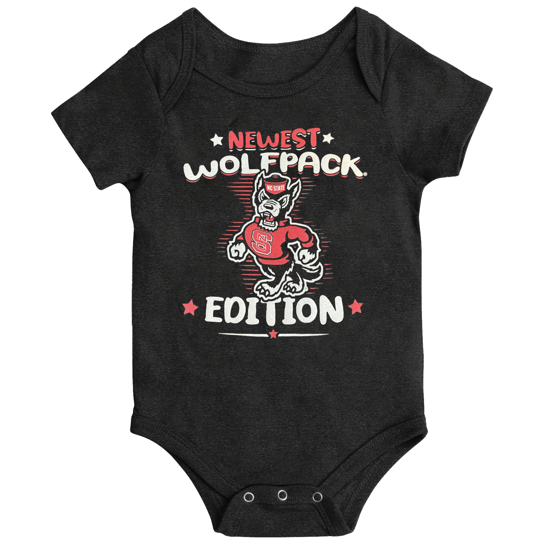 NC State Wolfpack Infant Heathered Black Newest Wolfpack Edition Heather Black Onesie