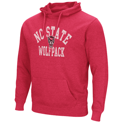 NC State Wolfpack Red Arched Wolfhead Hooded Sweatshirt
