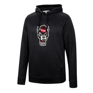 NC State Wolfpack Colosseum Heathered Black Wolfhead Hooded Sweatshirt