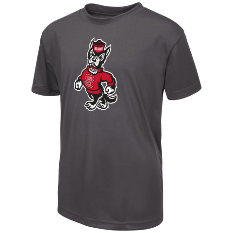 NC State Wolfpack Colosseum Youth Charcoal Strutting Wolf Performance T-Shirt