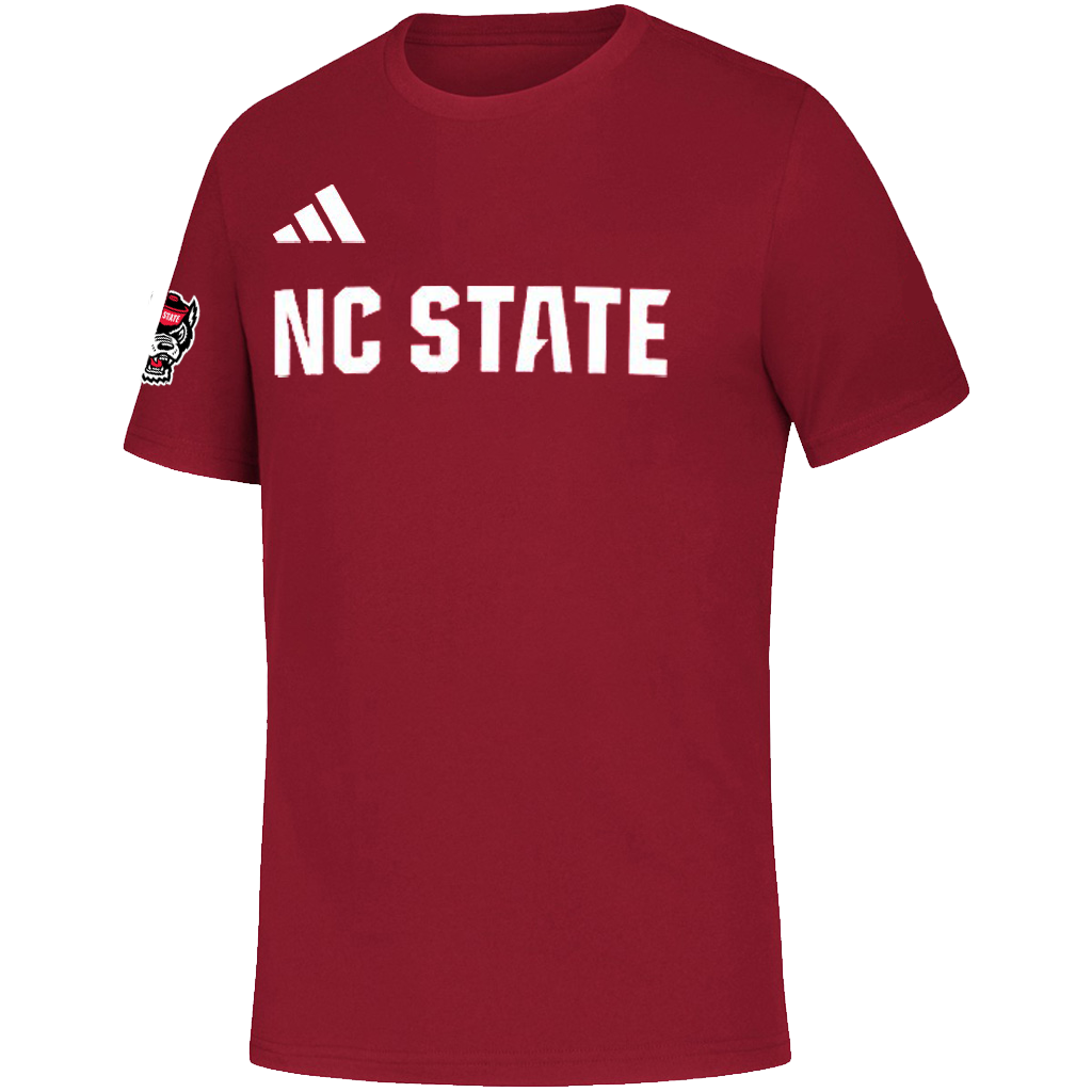 NC State Wolfpack adidas Short Sleeve Red T-Shirt