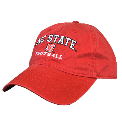 NC State Wolfpack Football Red Relaxed Fit Adjustable Hat