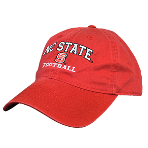 NC State Wolfpack Football Red Relaxed Fit Adjustable Hat