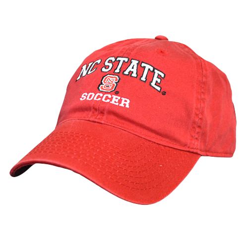 NC State Wolfpack Soccer Red Relaxed Fit Adjustable Hat