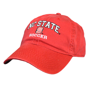 NC State Wolfpack Soccer Red Relaxed Fit Adjustable Hat