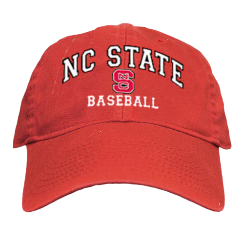NC State Wolfpack Baseball Red Relaxed Fit Adjustable Hat