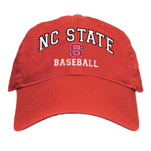 NC State Wolfpack Baseball Red Relaxed Fit Adjustable Hat