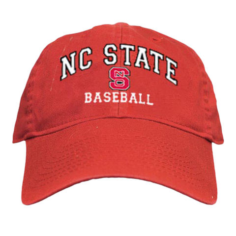NC State Wolfpack Baseball Red Relaxed Fit Adjustable Hat