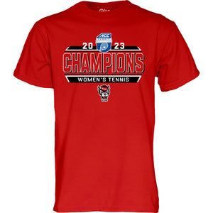 NC State Wolfpack 2023 ACC Women's Tennis Champions T-Shirt
