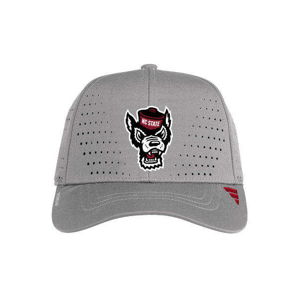 NC State Wolfpack Adidas Grey Wolfhead Structured Laser Performance Adjustable Hat