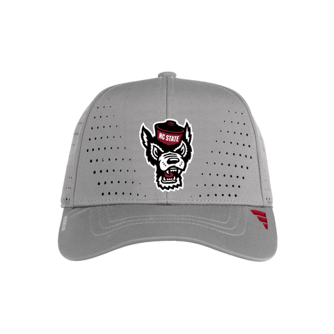 NC State Wolfpack Adidas Grey Wolfhead Structured Laser Performance Adjustable Hat