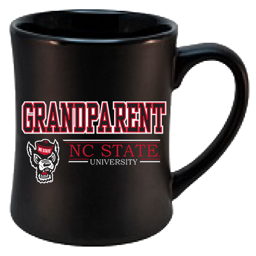 NC State Wolfpack Black 16oz Grandparent Diner Mug