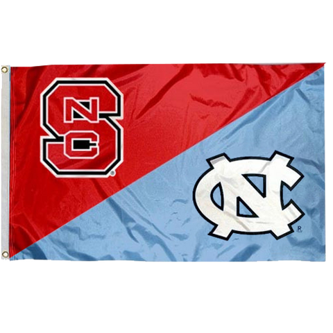 NC State Wolfpack UNC House Divided 3'X5' Flag