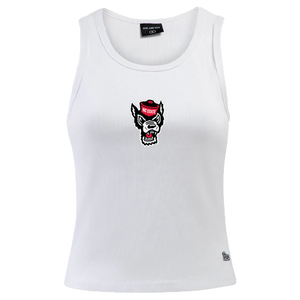 NC State Wolfpack Hype & Vice Women's White Wolfhead MVP Top