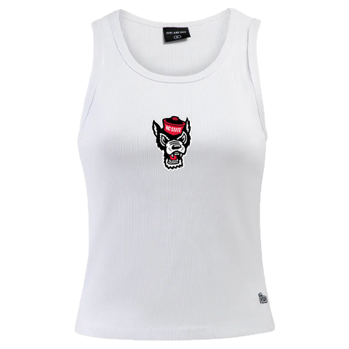 NC State Wolfpack Hype & Vice Women's White Wolfhead MVP Top