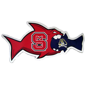 NC State Wolfpack - ECU Skull & Bones Rival Fish Magnet