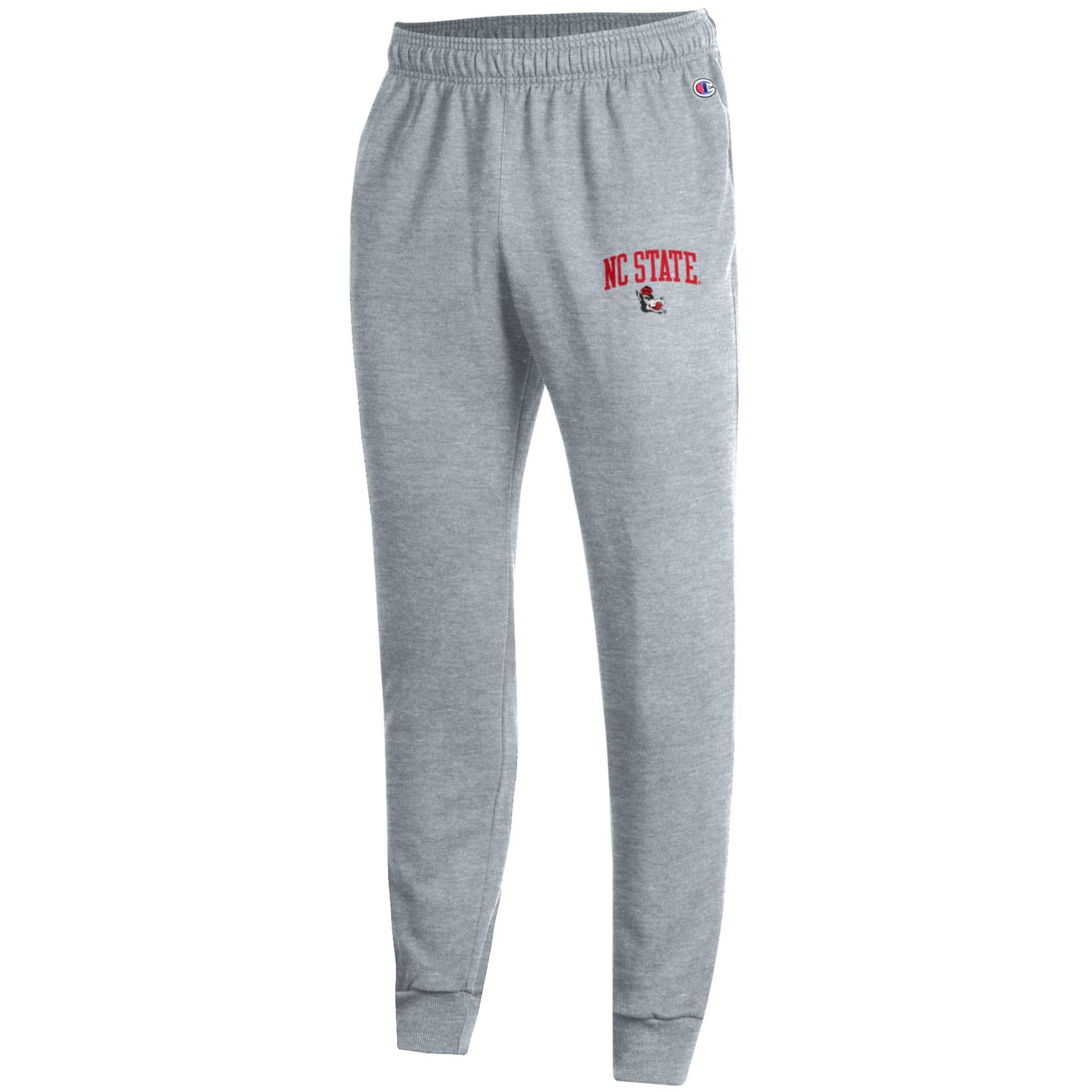NC State Wolfpack Champion Grey PB Slobbering Wolf Fleece Jogger Sweatpants