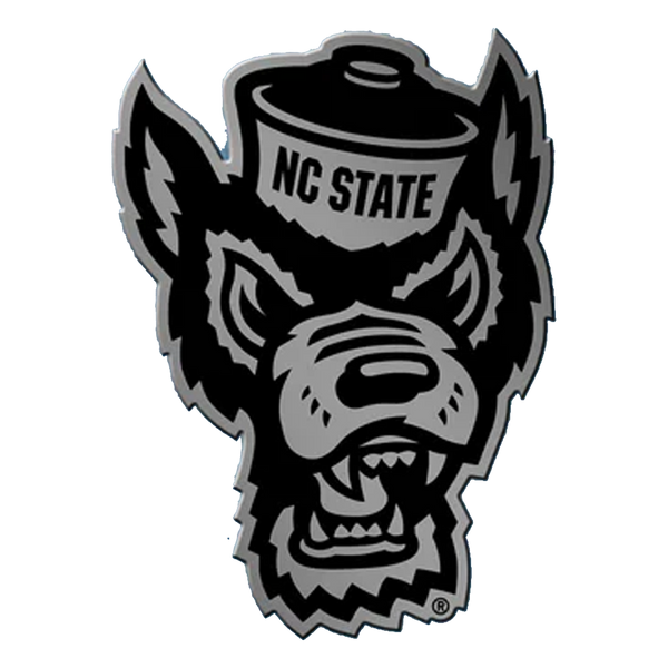 NC State Wolfpack All Chromed Wolfhead Emblem
