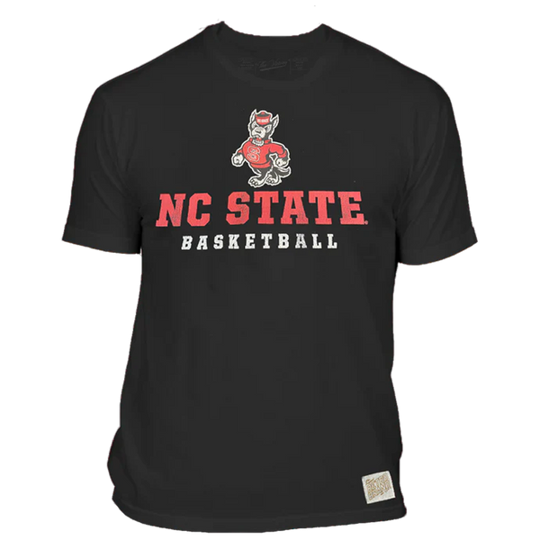 NC State Wolfpack Black Strutting Wolf Basketball T-Shirt