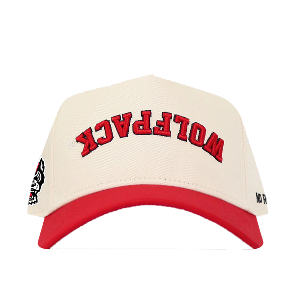 NC State Wolfpack Upside Down Wolfpack w/ Embroidered Wolfhead Adjustable Hat