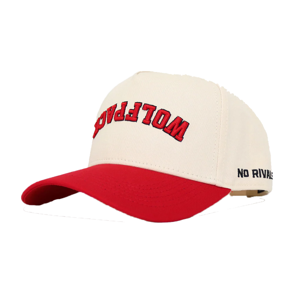 NC State Wolfpack Upside Down Wolfpack w/ Embroidered Wolfhead Adjustable Hat