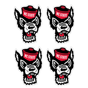 NC State Wolfpack Mini Wolfhead Decal-4 Pack