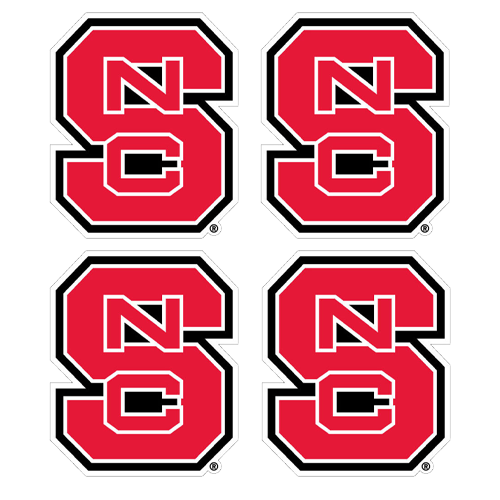 NC State Wolfpack Mini Block S Decal- 4 Pack