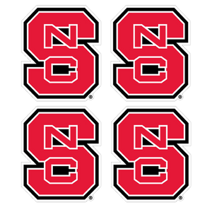 NC State Wolfpack Mini Block S Decal- 4 Pack