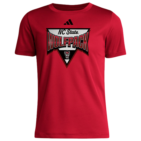 NC State Wolfpack Adidas Red Pregame Youth T-shirt