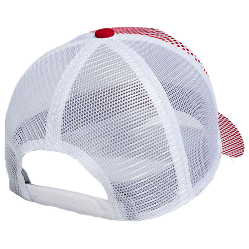 NC State Wolfpack Adidas Red and White Foam Trucker Patch Adjustable Hat