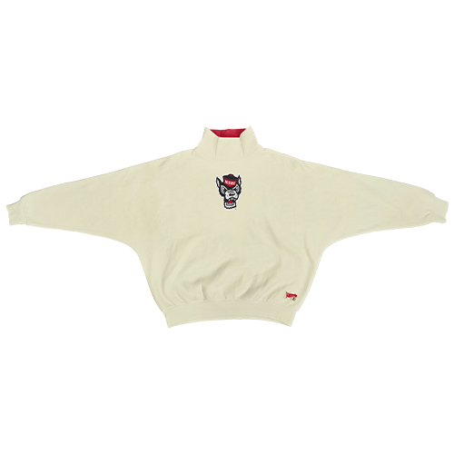 NC State Wolfpack Women's Mocktail Ivory Cream Oversized Fleece