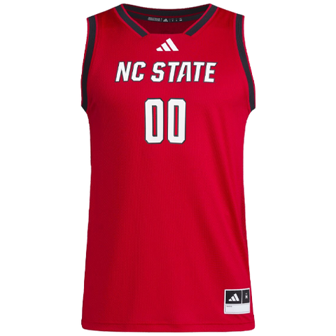 NC State Wolfpack Adidas #00 Red Swingman Basketball Jersey
