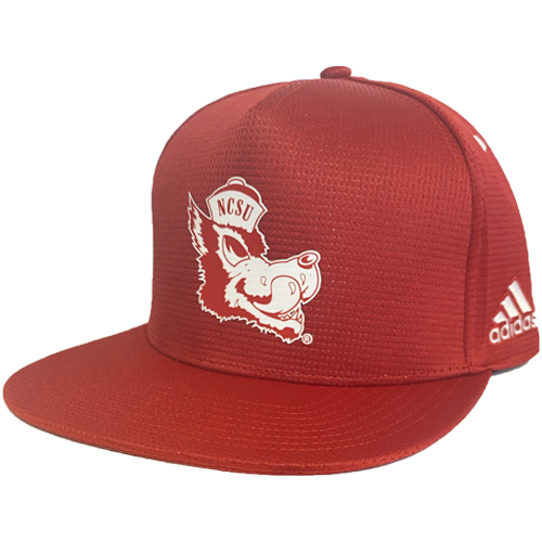 NC State Wolfpack Adidas Red Slobbering Wolf Mesh Snapback Adjustable Hat