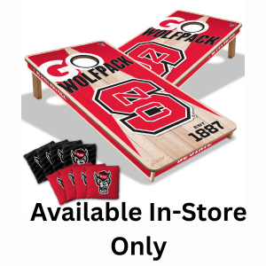 NC State Wolfpack Block S Cornhole Board Set with Wolfhead Bags (8)